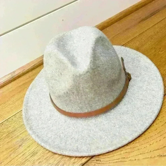 Women’s Wool Blend Fedora Big Brim With Belted Detail - Picture 2 of 7